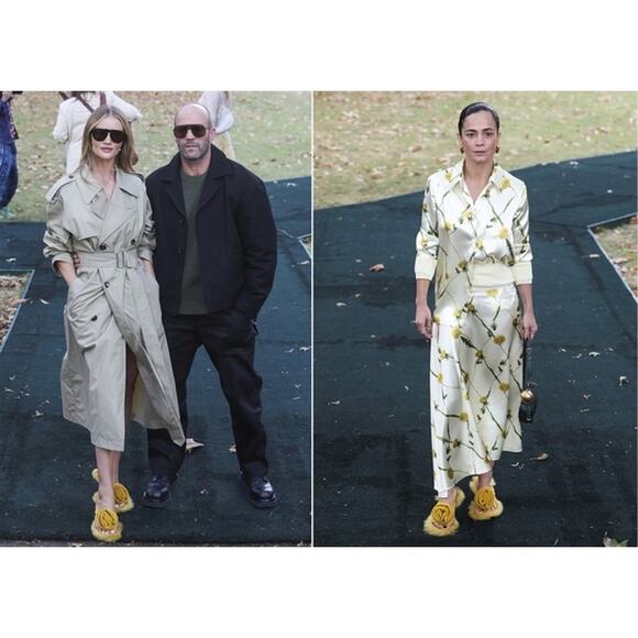 NIB BURBERRY $1190 Size 37 Yellow Step Rose Heeled Sandals Blogger's Fav - Picture 3 of 14